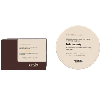 Resibo Hair Majesty, odbudowująco-wygładzająca maska do włosów, 175 ml KRÓTKA DATA Resibo Hair Majesty, odbudowująco-wygładzająca maska do włosów, 175 ml KRÓTKA DATA - zdjęcie produktu