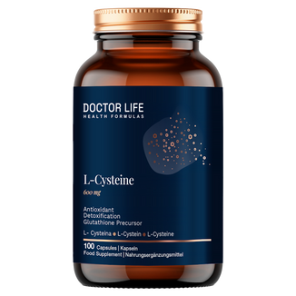Doctor Life L-Cysteine, L-cysteina 600 mg, 100 kapsułek - zdjęcie produktu