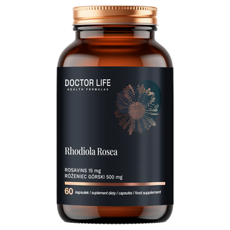Doctor Life Rhodiola Rosea, różeniec górski 500 mg, 60 kapsułek - zdjęcie produktu