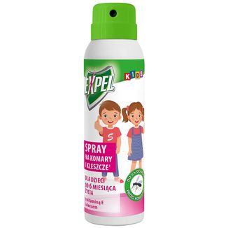 Expel Kids, spray na komary i kleszcze dla dzieci od 6 miesiąca życia, 90 ml - zdjęcie produktu