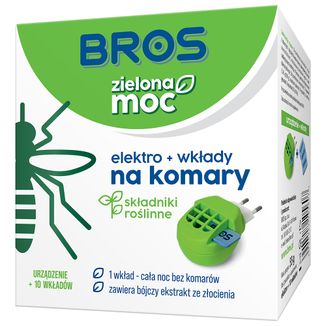 Bros Zielona Moc, elektro + wkłady na komary, 10 sztuk - zdjęcie produktu