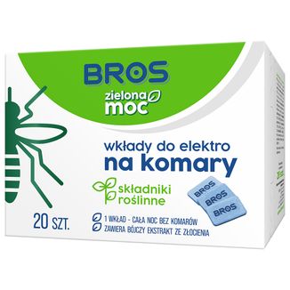 Bros Zielona Moc, wkłady do elektro na komary, 20 sztuk - zdjęcie produktu