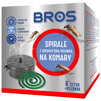 Bros, spirale na komary z dekoracyjną osłonką stalową, 6 sztuk - zdjęcie produktu