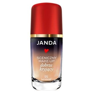 Janda, sceniczny make-up, podkład do twarzy, dobrze kryjący, 05 naturalny, 30 ml - zdjęcie produktu