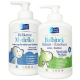 Zestaw Skarb Matki, delikatne mydełko w płynie dla niemowląt i dzieci od 1 dnia życia, 275 ml + Balbinek, balsam-emolient dla niemowląt i dzieci od 1 dnia życia, 275 ml - miniaturka zdjęcia produktu