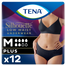 Tena Silhouette Plus Black, dyskretne majtki chłonne dla kobiet, rozmiar M, 12 sztuk - miniaturka  zdjęcia produktu