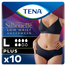 Tena Silhouette Plus Black, dyskretne majtki chłonne dla kobiet, rozmiar L, 10 sztuk - miniaturka  zdjęcia produktu