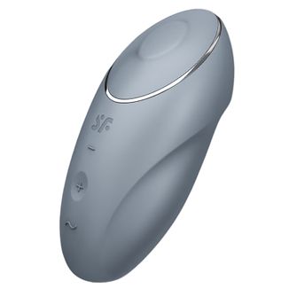 Satisfyer Tap & Climax 1, wibrator łechtaczkowy z funkcją tappingu, bluegrey - zdjęcie produktu