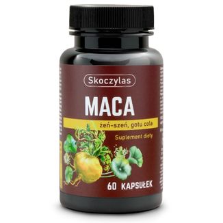 Skoczylas Maca, żeń-szeń, gotu cola, 60 kapsułek - zdjęcie produktu