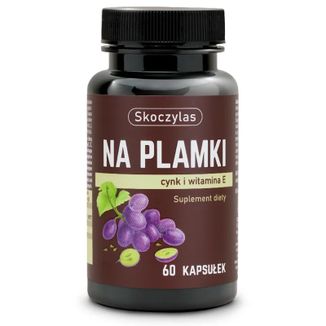 Skoczylas Na Plamki, cynk, beta karoten, witamina E, 60 kapsułek - zdjęcie produktu