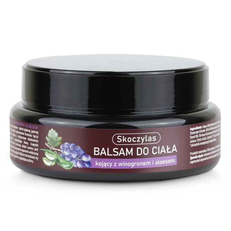 Nieznana Skoczylas, kojący balsam do ciała z winogronem i aloesem, 200 ml