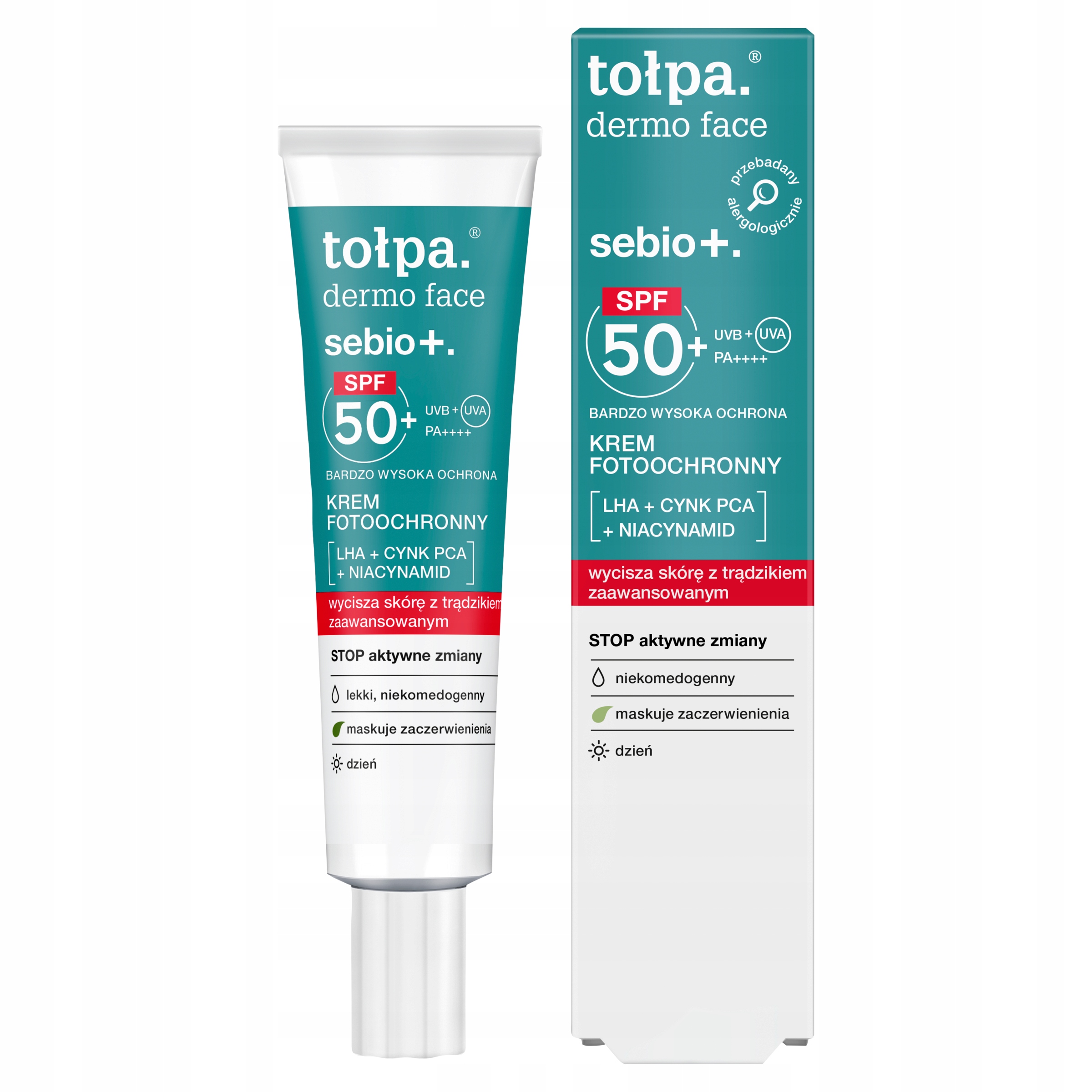 Tołpa Tołpa Dermo Face Sebio+, krem fotoochronny na dzień, SPF 50+, 40 ml — Inhaltsstoffe und Bewertung