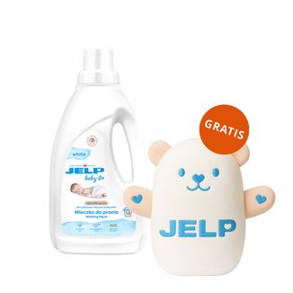 Jelp Baby 0+, hipoalergiczne mleczko do prania, biel, 1,5 l + miś gratis - zdjęcie produktu