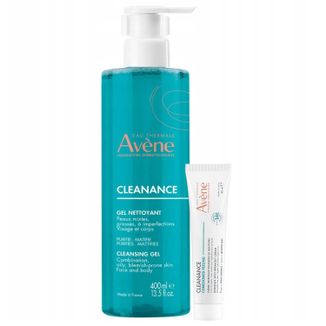 Zestaw Avene Cleanance Comedomed Peeling, intensywny krem na wypryski, 40 ml + żel oczyszczający do twarzy i ciała, skóra tłusta ze skłonnością do niedoskonałości, 400 ml - zdjęcie produktu