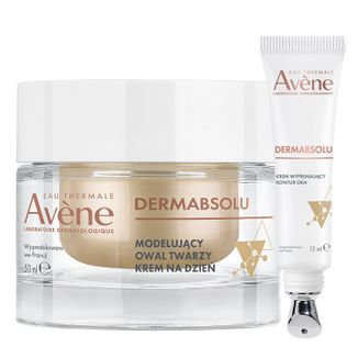 Zestaw Avene Dermabsolu, krem wypełniający kontur oka, 15 ml + krem modelujący owal twarzy na dzień, 50 ml - zdjęcie produktu
