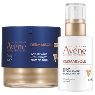 Zestaw Avene Dermabsolu, serum przywracające kontur twarzy, 30 ml + intensywnie liftingujący krem na noc, 40 ml - zdjęcie produktu