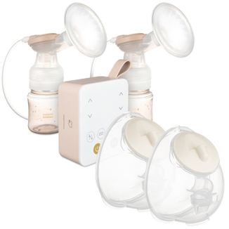 Zestaw Canpol Babies Express Care, podwójny laktator elektryczny z aspiratorem do nosa + muszla laktacyjna do laktatorów elektrycznych, 2 sztuki - zdjęcie produktu
