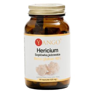 Yango Hericium Soplówka jeżowata 40% beta-glukan, 90 kapsułek - zdjęcie produktu