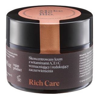 Make Me Bio Rich Care, skoncentrowany krem z witaminami A, E i C wzmacniający i redukujący zaczerwienienia, 50 ml - zdjęcie produktu