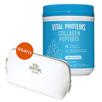 Vital Proteins Collagen Peptides, smak neutralny, 567 g + kosmetyczka gratis - zdjęcie produktu
