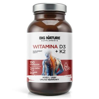 Big Nature Witamina D3+K2, 150 kapsułek - zdjęcie produktu