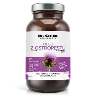 Big Nature Olej z ostropestu, 90 kapsułek - zdjęcie produktu