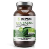 Big Nature Bio Spirulina + Chlorella, 200 tabletek - miniaturka zdjęcia produktu