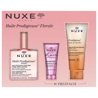 Zestaw Nuxe Huile Prodigieuse Florale, suchy olejek, 100 ml + szampon, 30 ml + olejek pod prysznic, 100 ml - zdjęcie produktu
