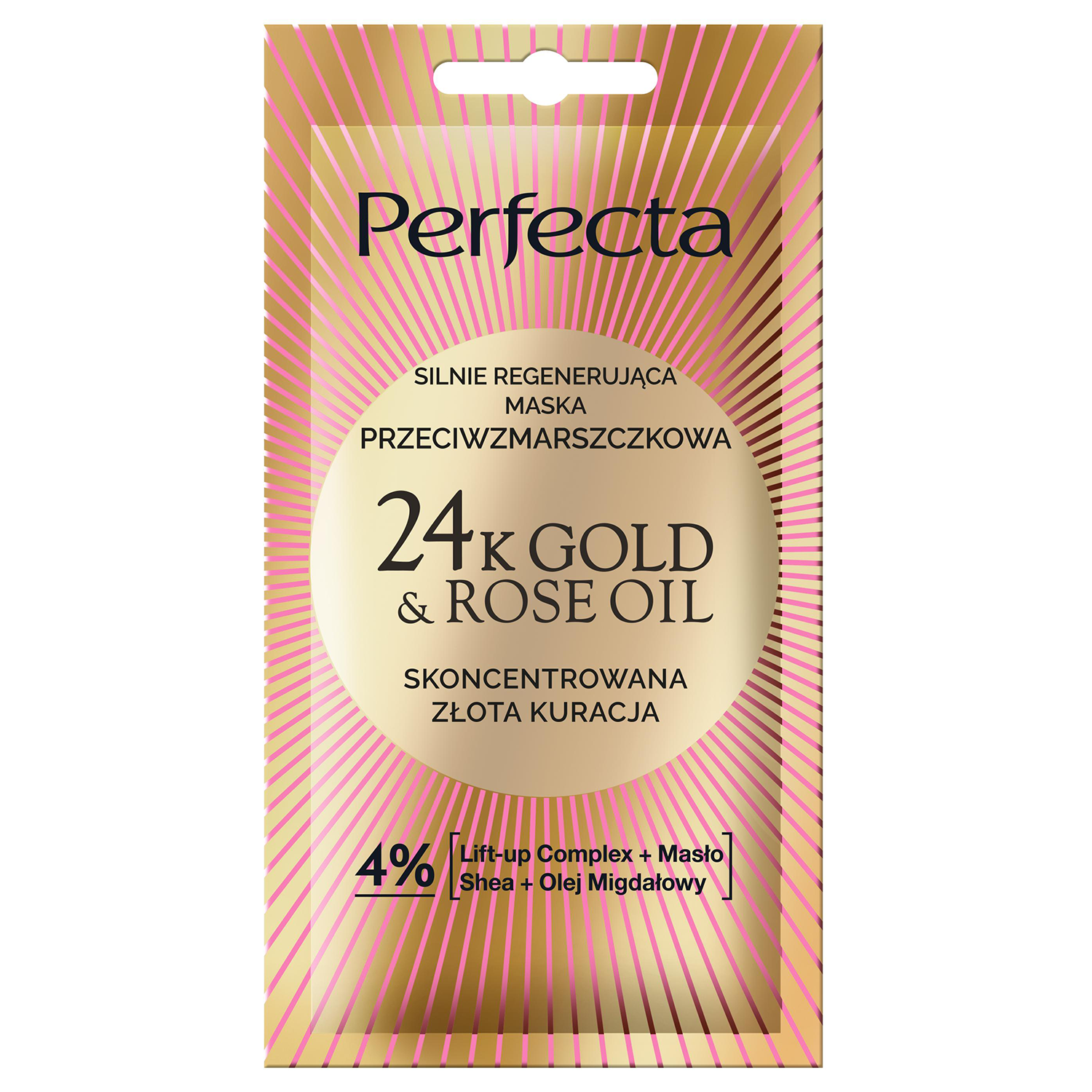 Perfecta Perfecta 24K Gold & Rose Oil, stark regenerierend Maske Anti-Falten, 8 ml — Inhaltsstoffe und Bewertung