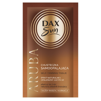 DAX Sun Aruba, chusteczka samoopalająca do twarzy i ciała, 1 sztuka DAX Sun Aruba, chusteczka samoopalająca do twarzy i ciała, 1 sztuka - zdjęcie produktu