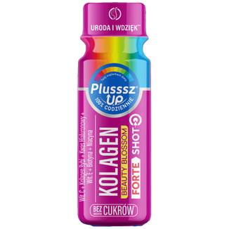Plusssz Up Kolagen Beauty Blossom Forte Shot, smak malina-winogrono-czarna porzeczka, 50 ml KRÓTKA DATA - zdjęcie produktu