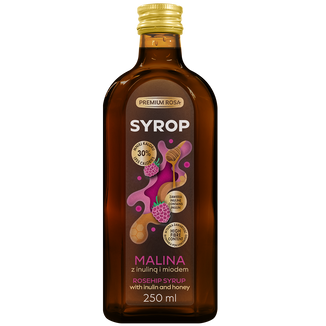 Premium Rosa Syrop Róża z inuliną i miodem, 250 ml KRÓTKA DATA - zdjęcie produktu