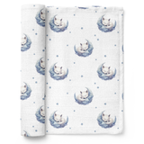 Bocioland, pieluszka bambusowa, 110 x 110 cm, śpiące liski, 1 sztuka - miniaturka zdjęcia produktu