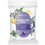 SEMA Herba Ziołowe cukierki z czarnym bzem, imbirem i witaminą C, 60 g - miniaturka zdjęcia produktu
