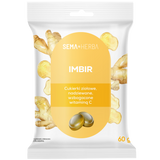 SEMA Herba Ziołowe cukierki z imbirem i witaminą C, 60 g SEMA Herba Ziołowe cukierki z imbirem i witaminą C, 60 g - miniaturka zdjęcia produktu