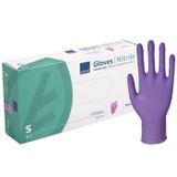 Abena, rękawice nitrylowe, niejałowe, bezpudrowe, fioletowe, rozmiar S, 100 sztuk USZKODZONE OPAKOWANIE - miniaturka zdjęcia produktu