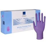 Abena, rękawice nitrylowe, niejałowe, bezpudrowe, fioletowe, rozmiar L, 100 sztuk - miniaturka zdjęcia produktu