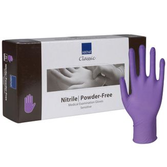 Abena, rękawice nitrylowe, niejałowe, bezpudrowe, fioletowe, rozmiar XL, 100 sztuk - zdjęcie produktu