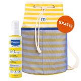 Mustela Sun Bebe Enfant-Famille, spray przeciwsłoneczny do twarzy i ciała, SPF 50, 200 ml + plecak plażowy gratis - miniaturka zdjęcia produktu