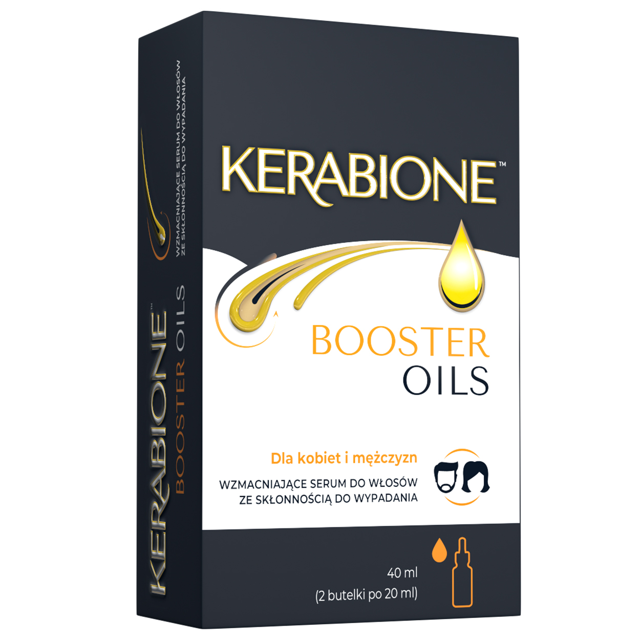 Kerabione Booster Oils, stärkend Haarserum mit mit Neigung zu Haarausfall, 2 x 20 ml