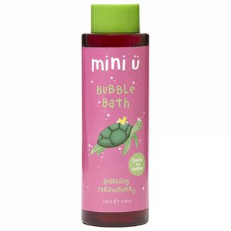 Mini U, naturalny bąbelkowy płyn do kąpieli, truskawka, dla dzieci, 250 ml - zdjęcie produktu