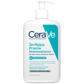 CeraVe, żel myjący przeciwko niedoskonałościom, 473 ml USZKODZONE OPAKOWANIE - zdjęcie produktu