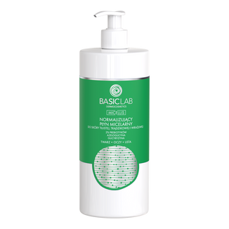 BasicLab Micellis, normalizujący płyn micelarny do skóry tłustej, trądzikowej i wrażliwej, 500 ml - zdjęcie produktu