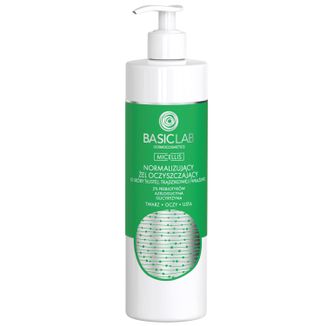 BasicLab Micellis, normalizujący żel oczyszczający do skóry tłustej, trądzikowej i wrażliwej, 300 ml USZKODZONE OPAKOWANIE - zdjęcie produktu