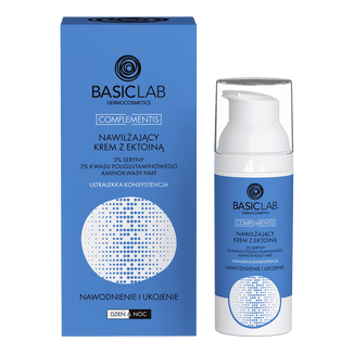 BasicLab Complementis, nawilżający krem z ektoiną, nawodnienie i ukojenie, ultralekka konsystencja, 50 ml - zdjęcie produktu