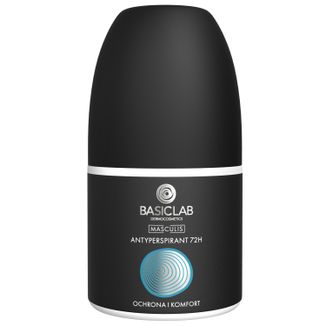 BasicLab Masculis, antyperspirant 72h, ochrona i komfort, 60 ml - zdjęcie produktu