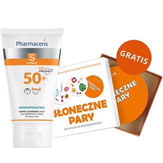 Pharmaceris S, krem ochronny na słońce do twarzy i ciała, powyżej 6 miesiąca, SPF 50+, 125 ml + Dobble gra familijna gratis - zdjęcie produktu