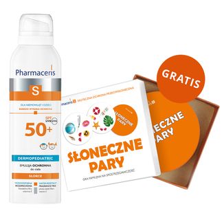 Pharmaceris S, emulsja ochronna dla niemowląt i dzieci, SPF 50+, 150 ml + Dobble gra familijna gratis - zdjęcie produktu
