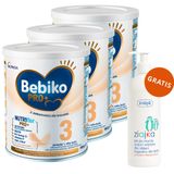 Zestaw Bebiko Pro+ 3 Nutriflor Pro+, mleko modyfikowane, powyżej 1 roku, 3 x 700 g + Ziajka, żel do mycia ciała i włosów dla dzieci, powyżej 6 miesiąca, 400 ml gratis - miniaturka zdjęcia produktu