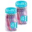 Zestaw Gillette Venus 3 Colors, maszynka do golenia dla kobiet, jednorazowa, 2 x 4 sztuki - miniaturka  zdjęcia produktu